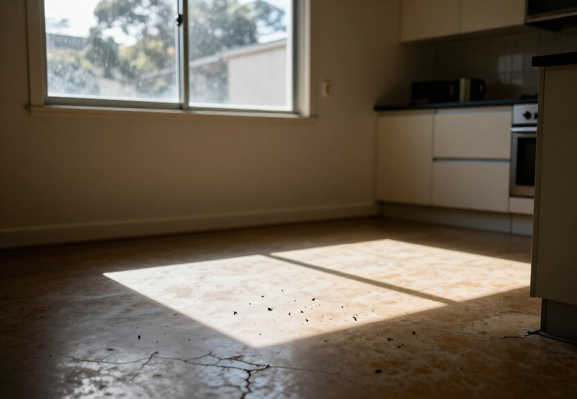 Bed bugs in a Parklea apartment living room before control